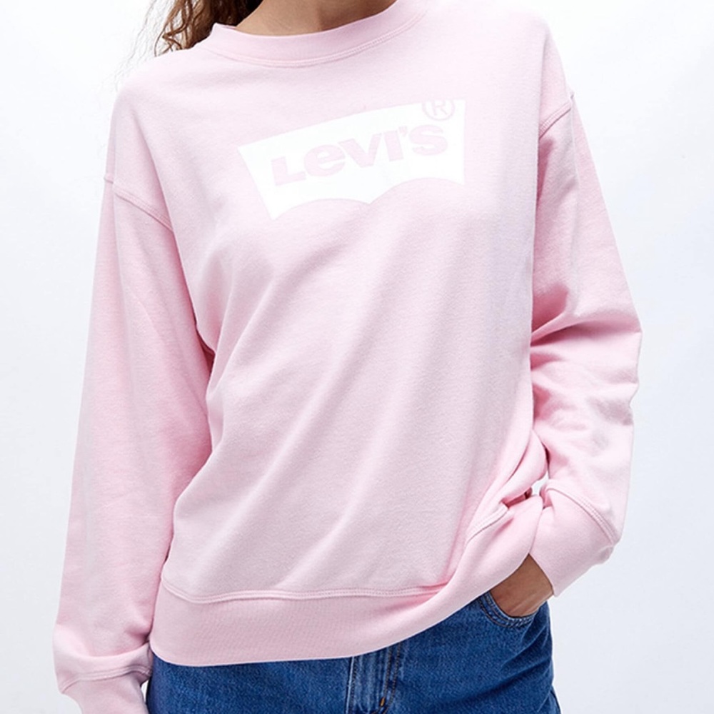 Levi's Light Pink Standard Crew Neck Sweatshirt XS *NWT*